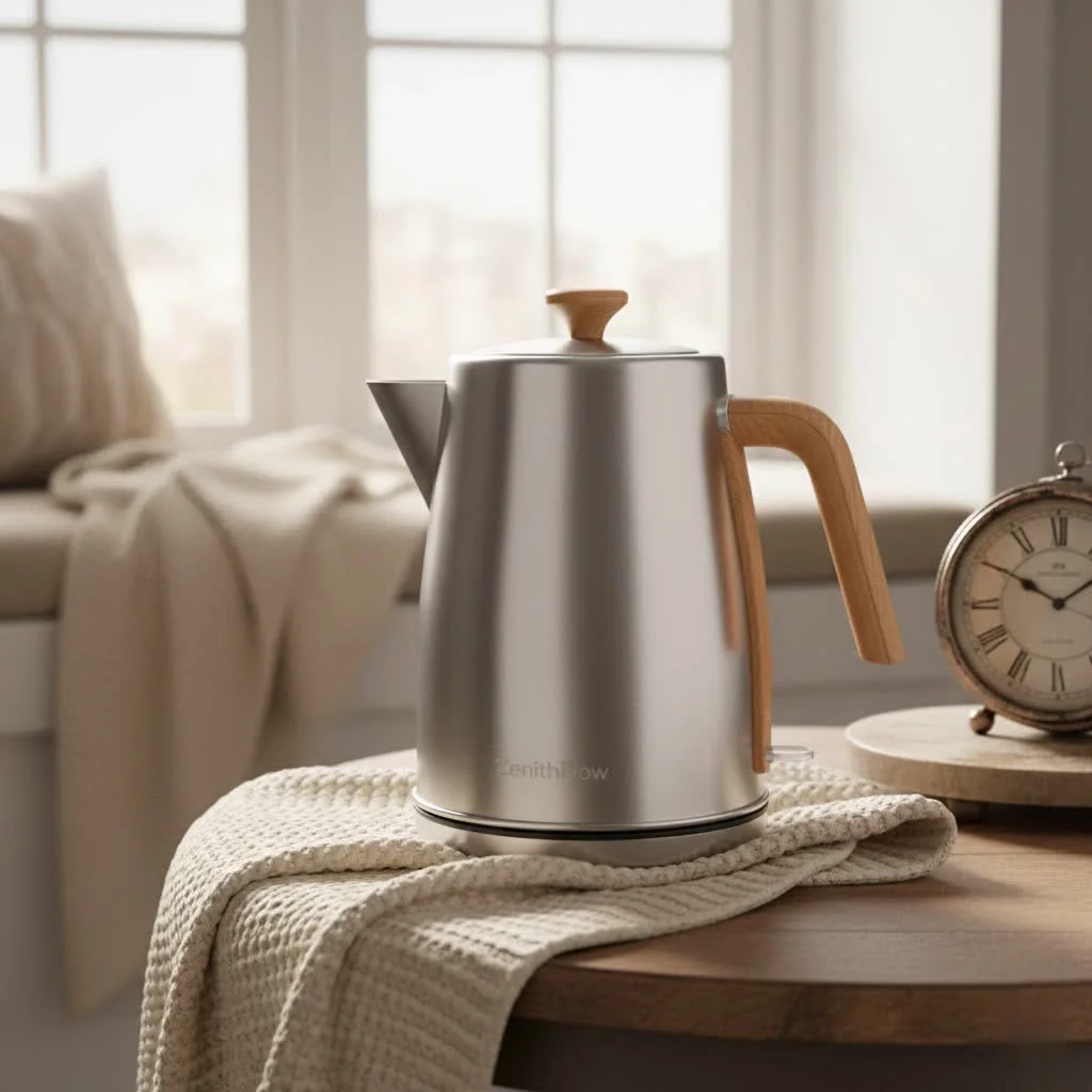 Fellow Stagg EKG electric kettle on a modern kitchen counter