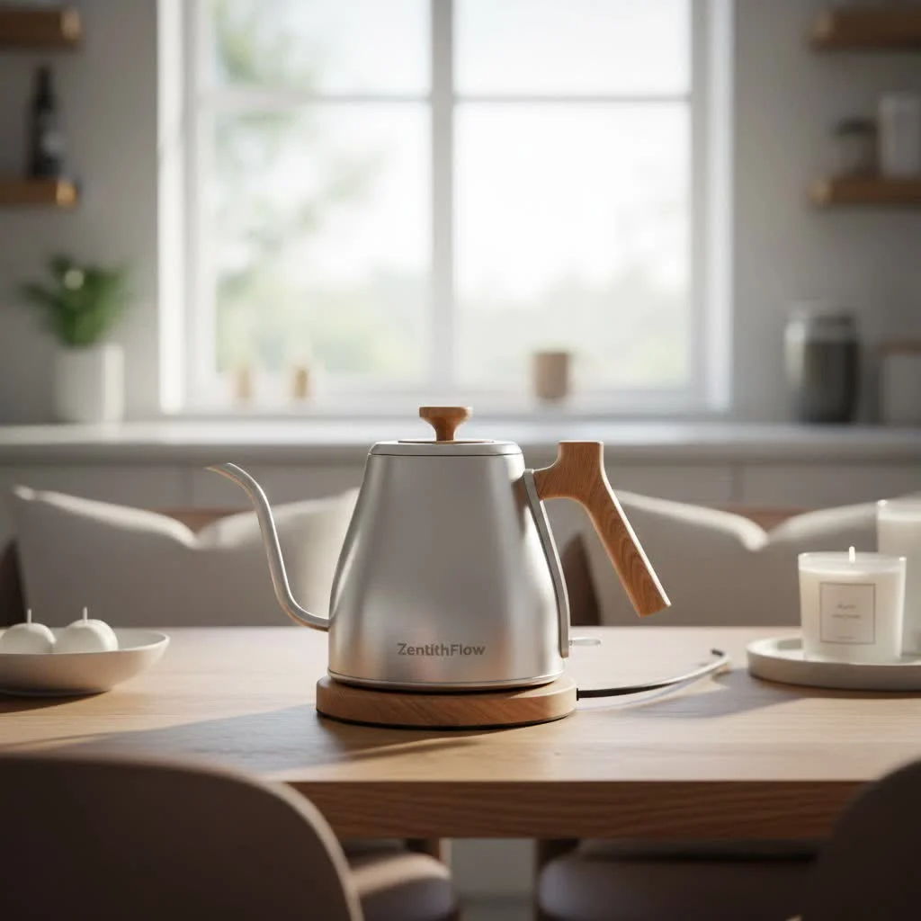 Cosori electric kettle with a sleek design and digital display