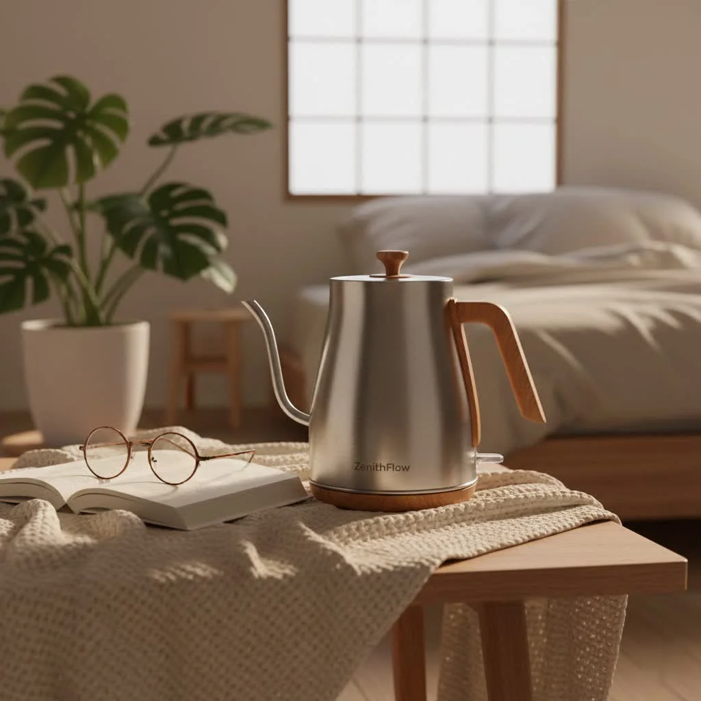 Non-toxic electric kettle made from stainless steel and glass