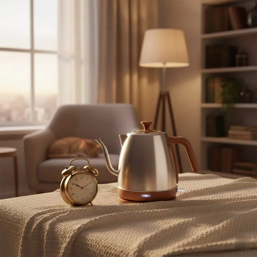 Bella electric kettle with boiling water