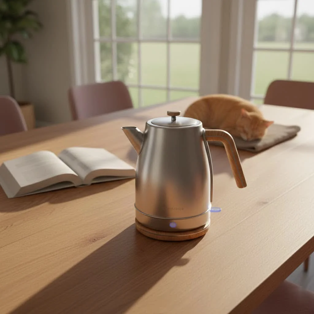 Electric tea kettle with infuser brewing loose leaf tea